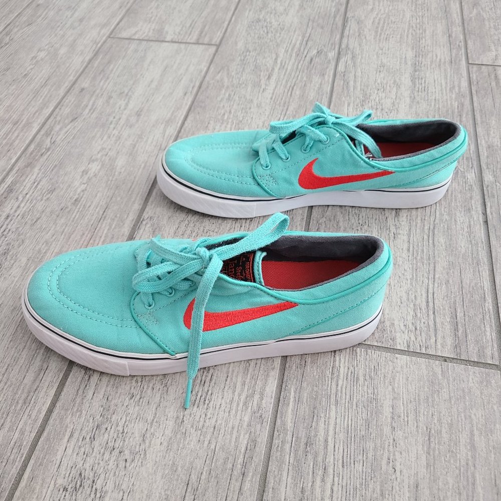 Nike SB Stefan Janoski mens skate shoes crystal mint teal and crimson size 7